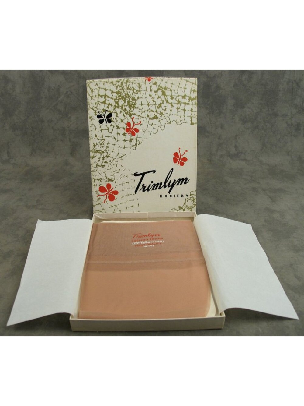 VTG 60s Trimlym NOS 400 Needle Stockings Tender Nude Sz 9 Boxed 3 Pairs